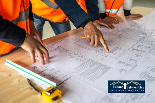 See if you need a party wall agreement for building along boundary line Westbury