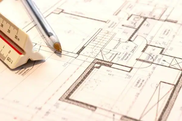 Image of architect Westbury drawings