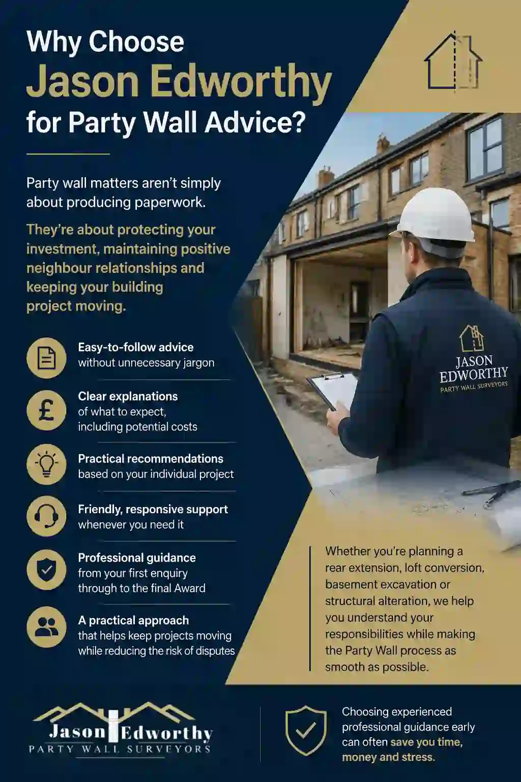 Why Choose Jason Edworthy for Party Wall Advice Westbury?